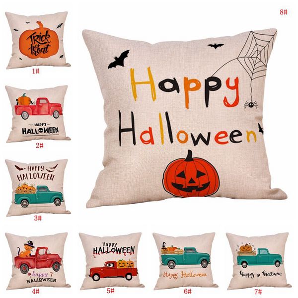 

halloween decoration pillow cover pumpkin car pillow case letter print throw pillow cushion cover party supplies home decoration dbc vt0575