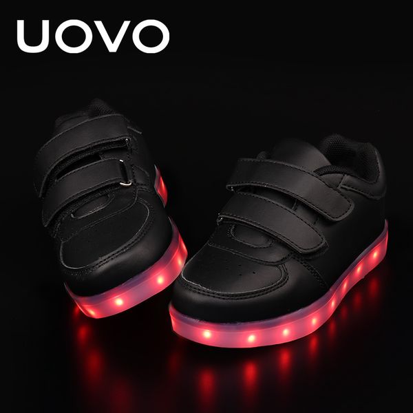 UOVO Leuchtende Kinderschuhe für Kleinkinder, Jungen und Mädchen, LED-weiße Schuhe, USB-Ladegerät, lässige Turnschuhe, leuchtende Neon-Glühschuhe, Eur 30–35 #