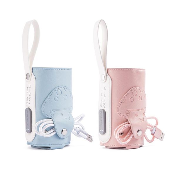 

USB Baby Bottle Warmer Portable Travel Milk Warmer Infant Feeding Bottle Heated Cover Insulation Thermostat Food Heater