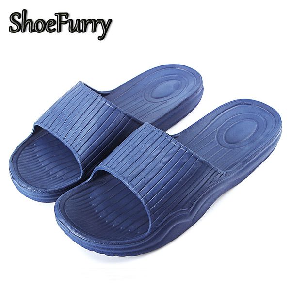 

shoefurry mens beach sandals summer flip flops slippers male casual shoes indoor bath slippers soft bottom bathroom home slipper, Black