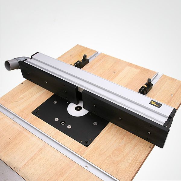 

carpentry aluminum profile fence with t-shaped rail and sliding bracket, engraving machine tool table saw table for woodworking