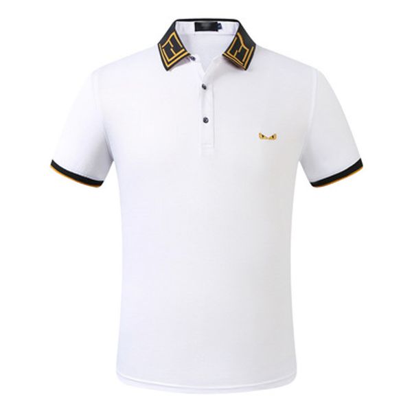 

mens polos shirts summer polos for men soft t-shirts striped embroidery casual mens solid clothing -3xl2, White;black
