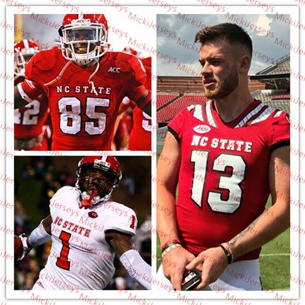 

Mens Custom N.C. State Wolfpack Football Jersey Reggie Gallaspy Darian Roseboro Payton Wilson Alim McNeill De'Von Graves NC. State Jersey