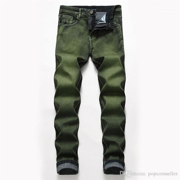 

талия узкие брюки ноги карандаш брюки повседневная прохладная мужская одежда мужские дизайнерские длинные джинсы мода середина, Blue