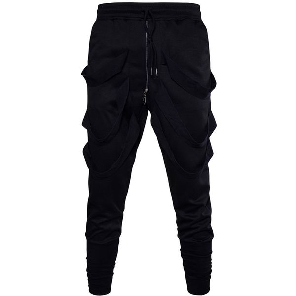 

men's casual fashion hip hop haren men pants mens-pants, Black