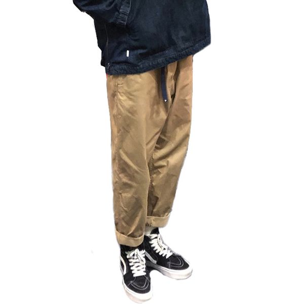 

мужчины старинные брюки-карго 2020 мужские хип-хоп хаки карманы бегуны брюки мужские корейские модные спортивные брюки весенние комбинезоны, Black