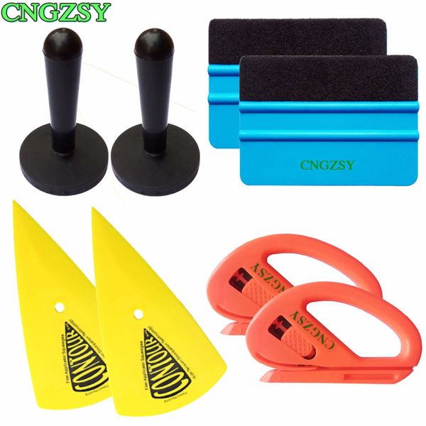 

cngzsy magnet holders sharp pointed squeegee felt scraper vinyl safety cutter combo pro car vehicle auto film wrap tools kit k55