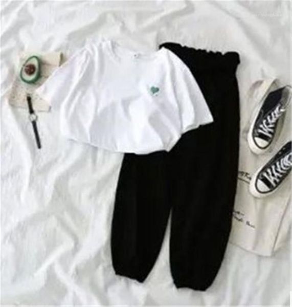 

and bow pant 2pcs clothing sets mid waist two piece pants womens designer tracksuits women love top, White