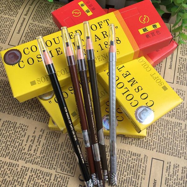 

in stockwholesale multi-color pull line eyebrow pencil with pull line eyebrow pencil 1818 waterproof pull line eyebrow