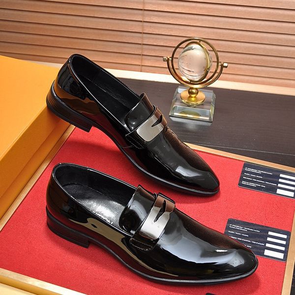 

19ss classic fashion luxurys brand official shoe cowhide dress shoes winter shoes winter shoes reflective brown size us 6-11, Black