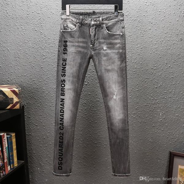 

brand jeans mens luxury designer jeans baggy biker high waisted ripped rock revival black skinny men jean jeckets long pants trousers 03, Blue