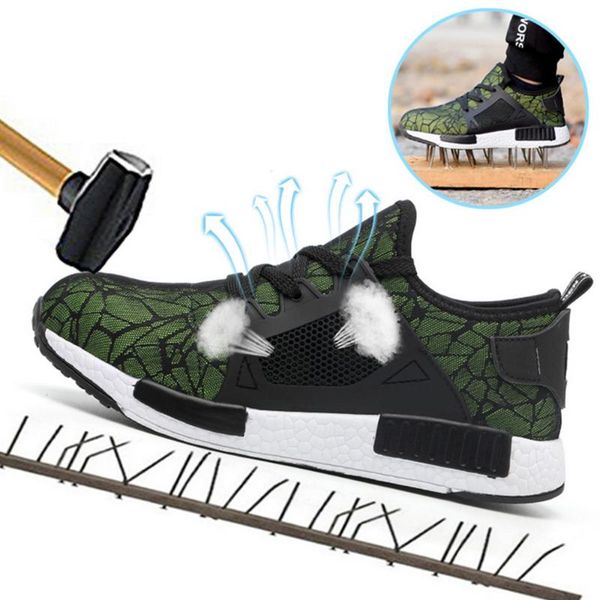

men steel toe safety boots winter warm puncture-proof workers sneakers hiking shoes smash-proof ryder shoes d20
