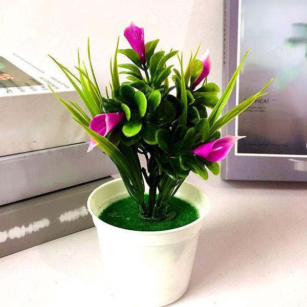 

bonsai deskplants potted artificial calla lily flowers decoration ornament