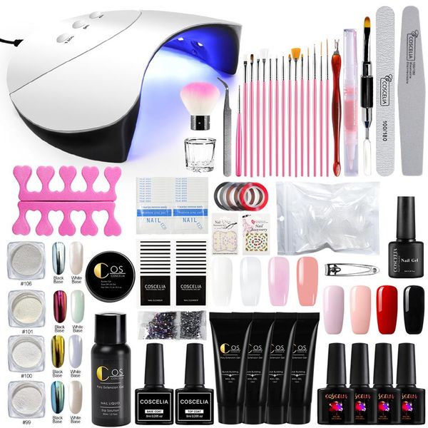 

coscelia 36w uv led светильник ногтя сушилка для ногтей набор для nials art набор gel польский набор для маникюра инструменты наборы