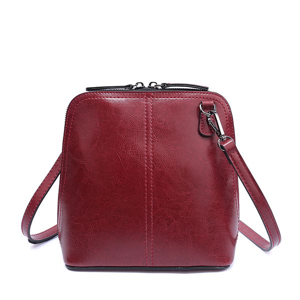 

новый стильный кожаный косой сумка женская сумка небольшой коровьей леди двух-цветное масло с воском оболочки