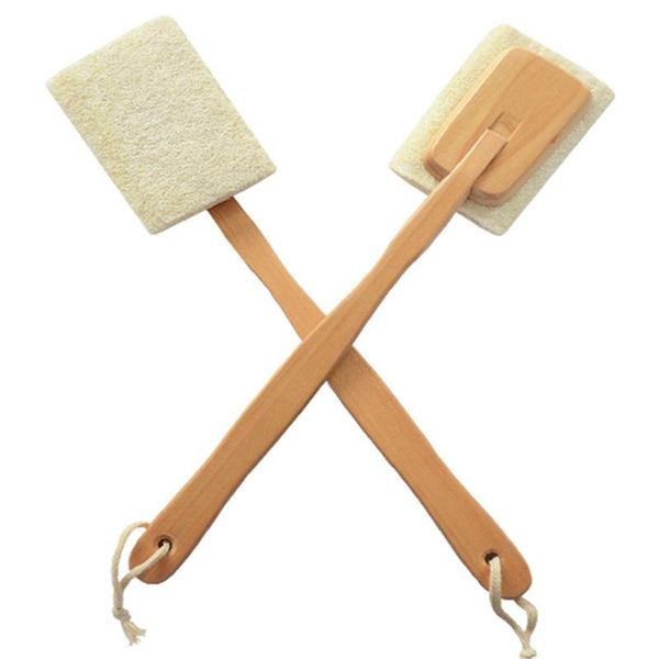 

природные люфой губка для чистки ванны прочные деревянные ручки для душа body