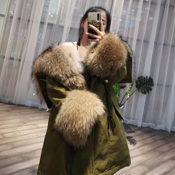 

casaco feminino parkas mujer 2019 plus size jacket women winter coat with real fur collar and placket thick warm overcoat, Black