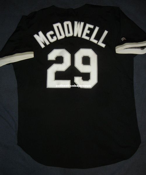 

retro jack mcdowell #29 russell athletic chicago black jersey mens stitched baseball jerseys, Black;blue