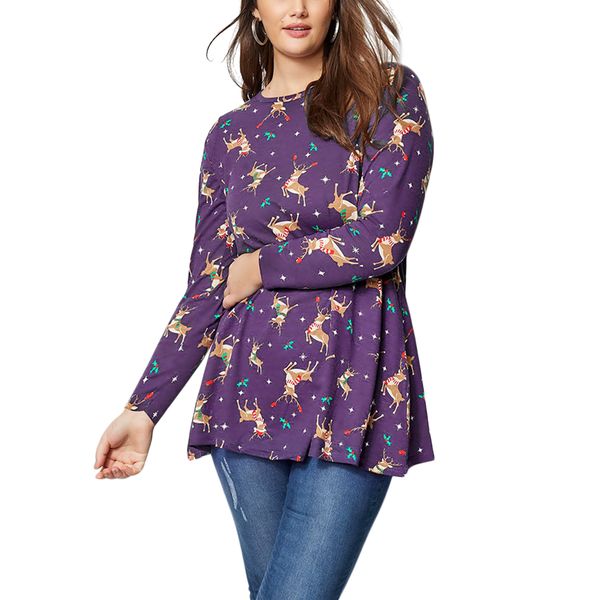

autumn/winter 2019 dress european and american fashion christmas dress with round neck and long sleeves, Black;gray