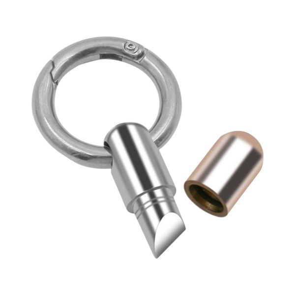 

stainless steel mini capsule keyring micro cut tools blade cutter pill
