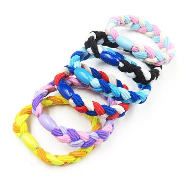 

Creative Bow Two-color Spiral Elastic Hair Bands For Girls Bohemian Scrunchy Fashion Kids Hair Accessories For Women, Multi-color