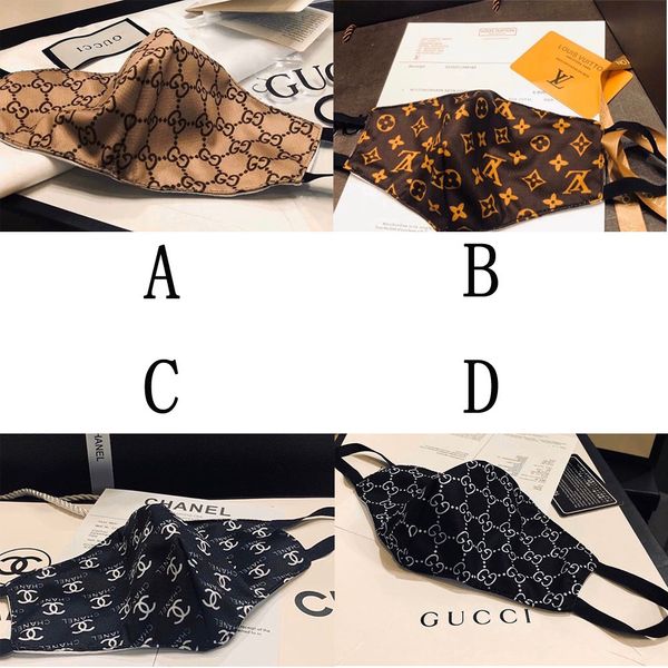 

2020 дизайнерские наружные принты маски для лица многослойная моющаяся маска для лица рот фильтр респиратор Fit Breathable Protect поставки DHL P0139