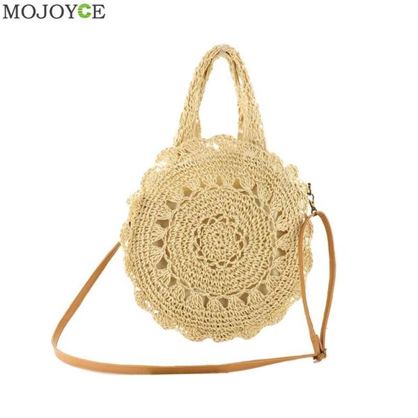 

женщин ретро соломы кроссбоди сумка boho пляж круглый сплетенный handmae женский плеча сумки бохо соломы женщины сумка
