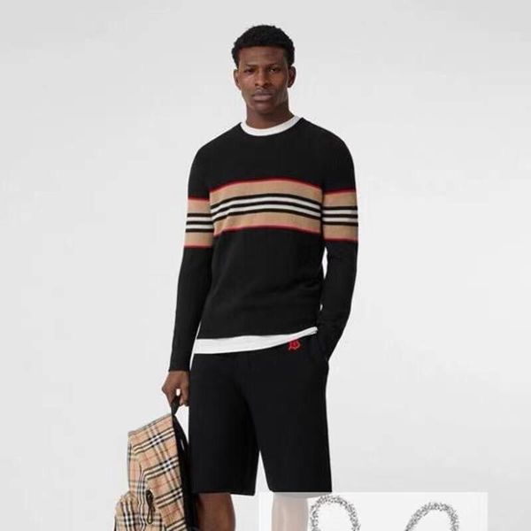 

19FW Luxury Autumn Winter Europe England London Striped Sweater Fashion Men Clothes Pullover Sweatshirt Women Sweaters Asian Size