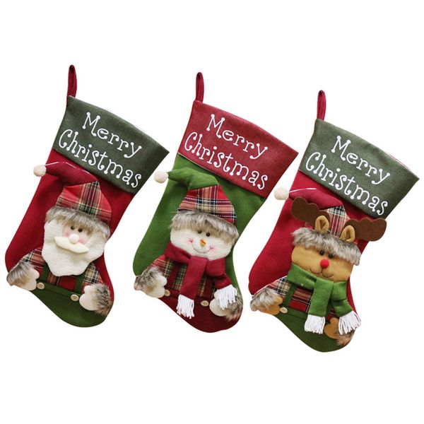

cloth large candy bag fireplace christmas stocking xmas stock
