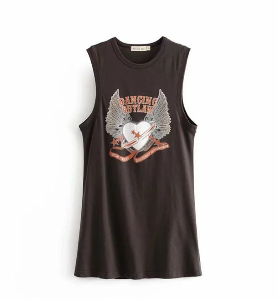 

2020 printed sleeveless womens designer tank and halter straps new trend in printed loose-fitting womens t-shirts and, White