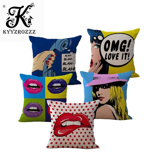 

american anime pop art one side printing home decor sofa car seat decorative cushion cover pillow case capa almofada