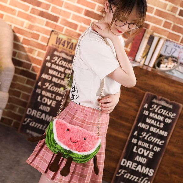 

bags for women 2019 new fashion women girl's korean chains one-shoulder messenger bag cute fruit sweet zipper shoulder kj