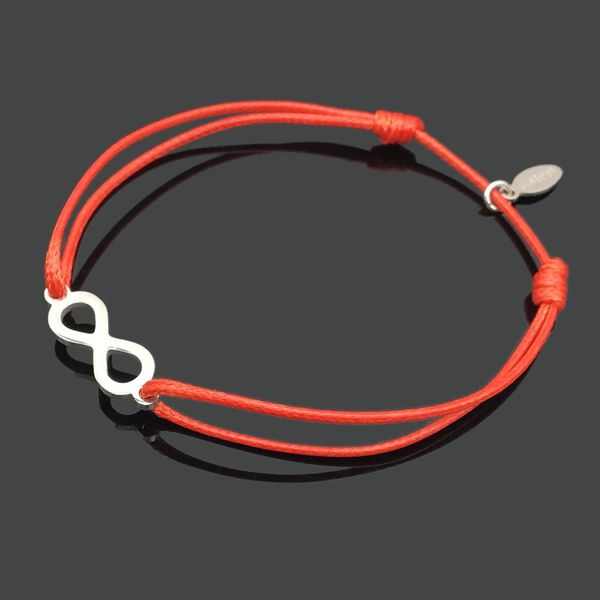 

infinite pendeloque cut stainless steel ornaments parts can adjust rope bracelet popular weave rope bracelet, Golden;silver
