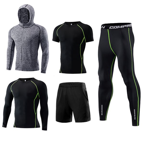 

kids boys running leggings kids men fitness training pants gym sports clothing jogging suits compression wear set underwear set, Black;blue