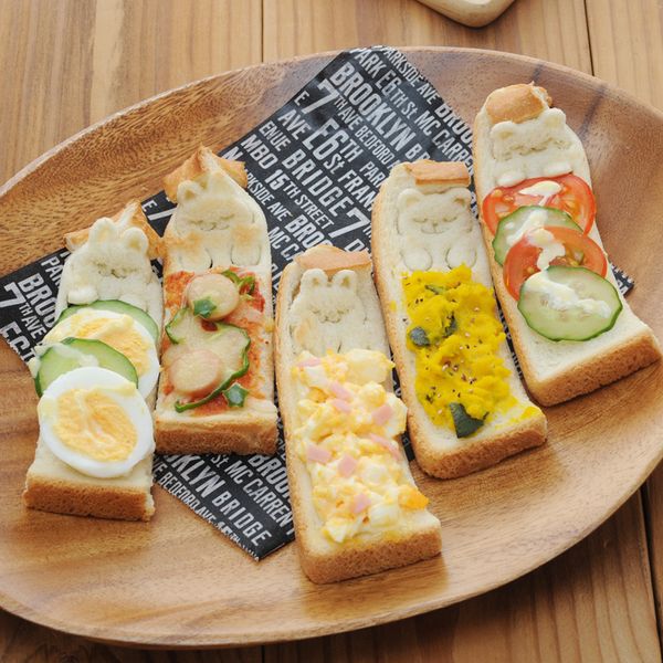 

sandwich cartoon animal bread strip mould 3 shape toast piece styling maker kitchen baking tool bakeware