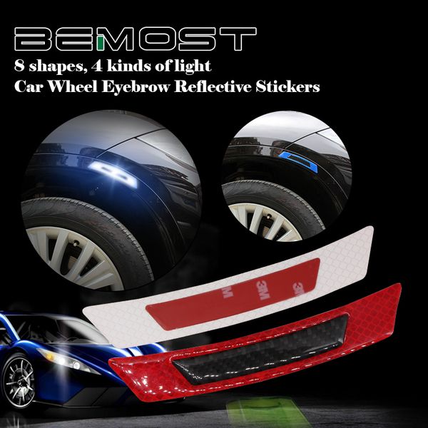 

bemost car wheel rim eyebrow reflective warning strip safety warning protective stickers for 6 3 cx-7 cx-5 2 5 626 2