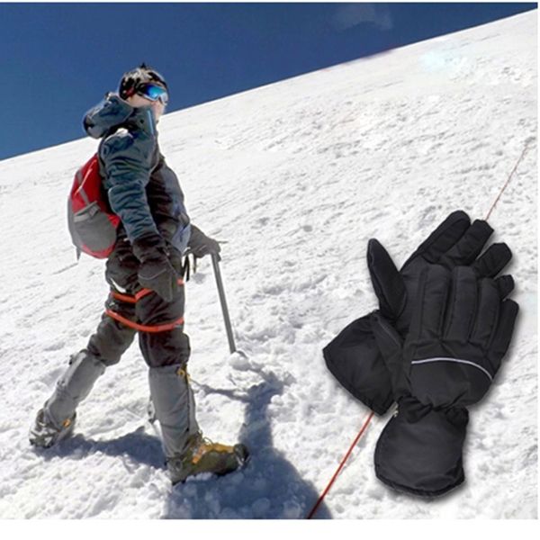 

fashion design winter electric heated mens gloves warming portable battery soft outdoor sports warm accessories @30, Blue;gray
