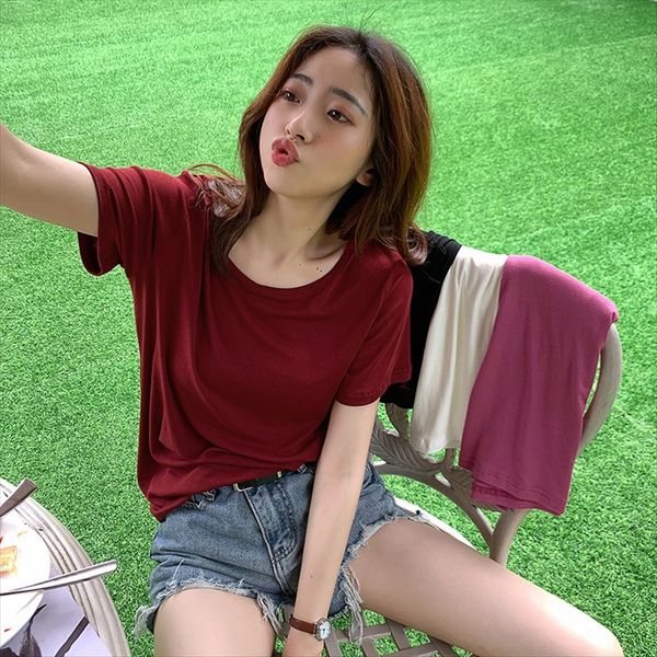 

doweisi short-sleeved t-shirt 2020 women's back cross design b1110 doweisi short-sleeved t-shirt female 2020 women's back cross de, White