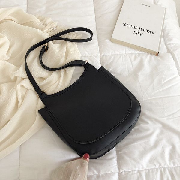 

soft pu crossbody bag 2020 new solid color large capacity net red small black bag crossbody shoulder