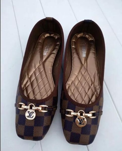 

lvl2019 women single louisvsshoes fashion luxury round head designershoes brand moccasins flat casual ggshoes size 35~42, Black