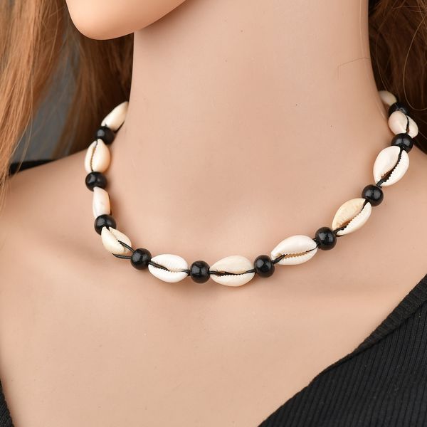 

new fashion seashell necklace for women girl adjustable chocker natural stone necklace friendship jewelry short gift, Golden;silver