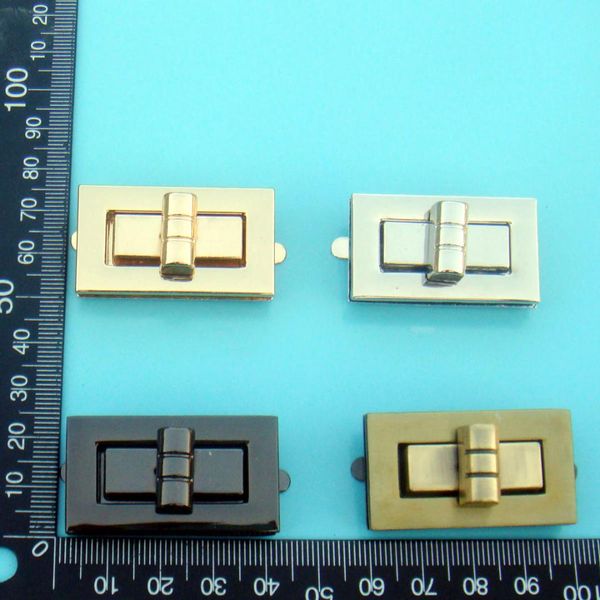 

10 sets/lot twist turn lock clasp closure women purse leather handbag bag parts hardware handmade diy l0394, Black