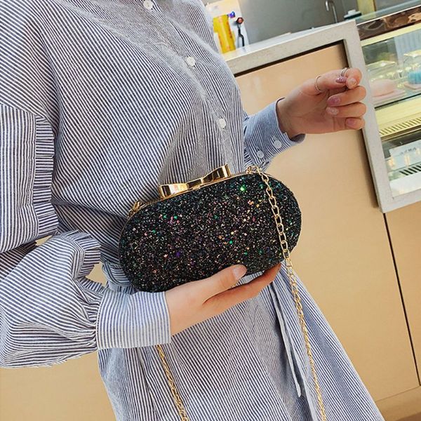 

women glitter prom handbag ladies wedding evening party clutch banquet purse bag