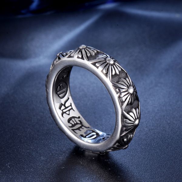 

fashion titanium steel brand cross designer rings for man hip hop ring jewelry retro fashion trend brand chrom hearts retro cross ring, Silver