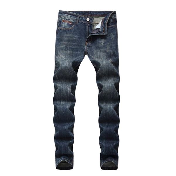 

straight mens jeans brand blue denim pants business mens clothing