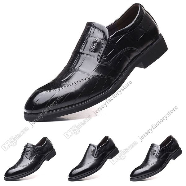 

2020 new fashion 37-44 new men's leather men's shoes overshoes british casual shoes espadrilles thirty-eight, Black