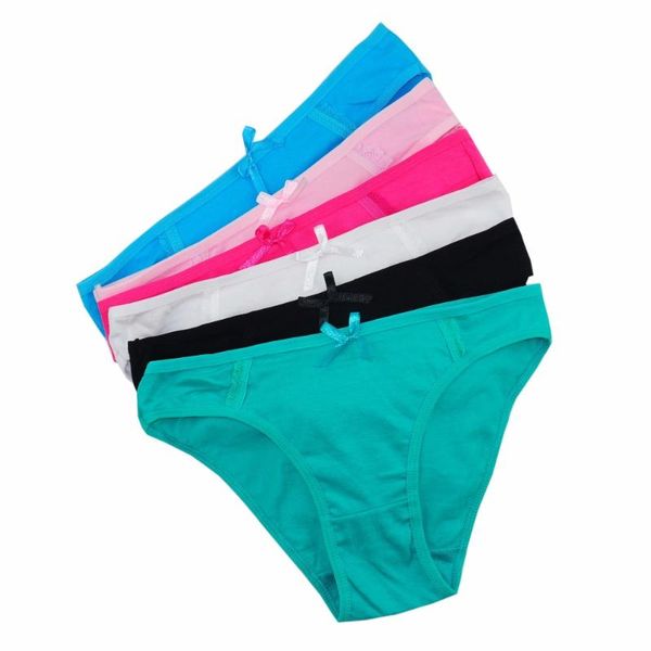

lot 6 pcs women's panties everyday style cotton woman underwear briefs lingerie knickers for women ladies girls bikini, White;black