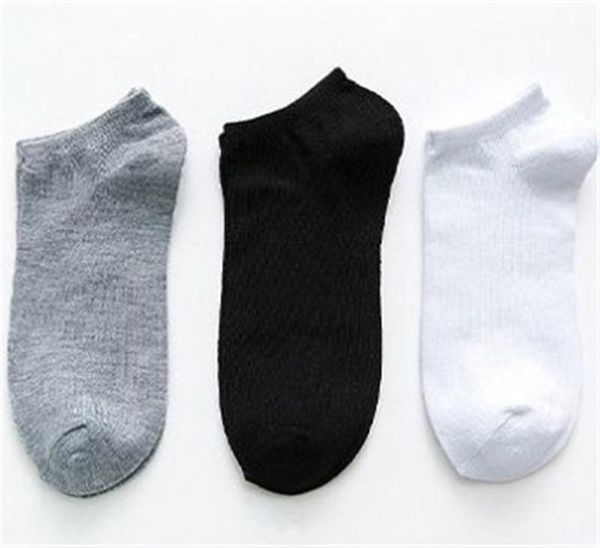 

gray ankle sports socks casual breathable and sweat absorption underwear solid color mens summer socks white black