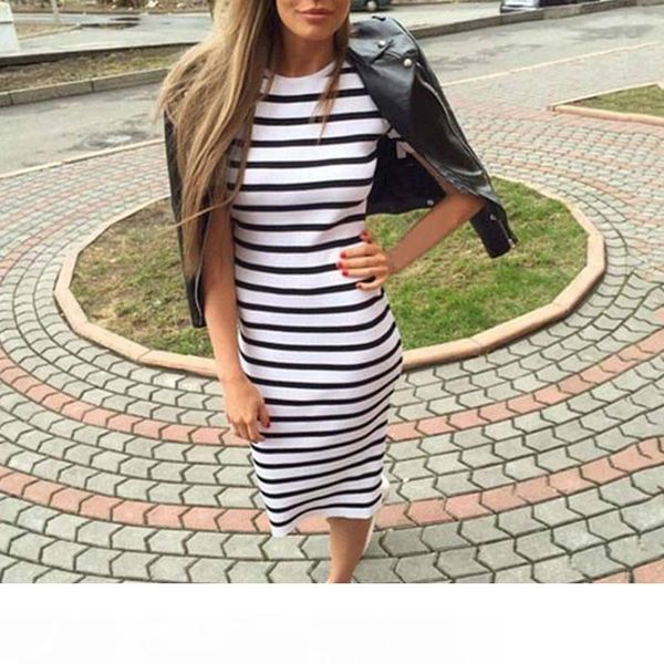 

повседневное летнее женское платье с коротким рукавом круглый вырез slim fit bodycon dress полосатый боковой сплит футболка женские платья l, Black;gray