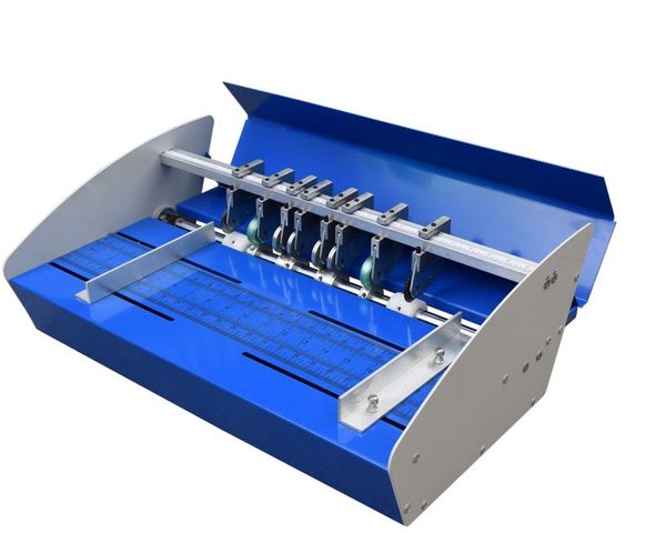 

blue new 18inch 460mm electric creaser scorer perforator 3 in1 combo paper creasing perforating 3 function machine